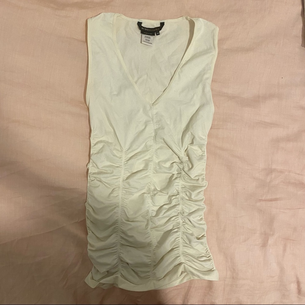 BCBGMAXAZRIA ruched tank top